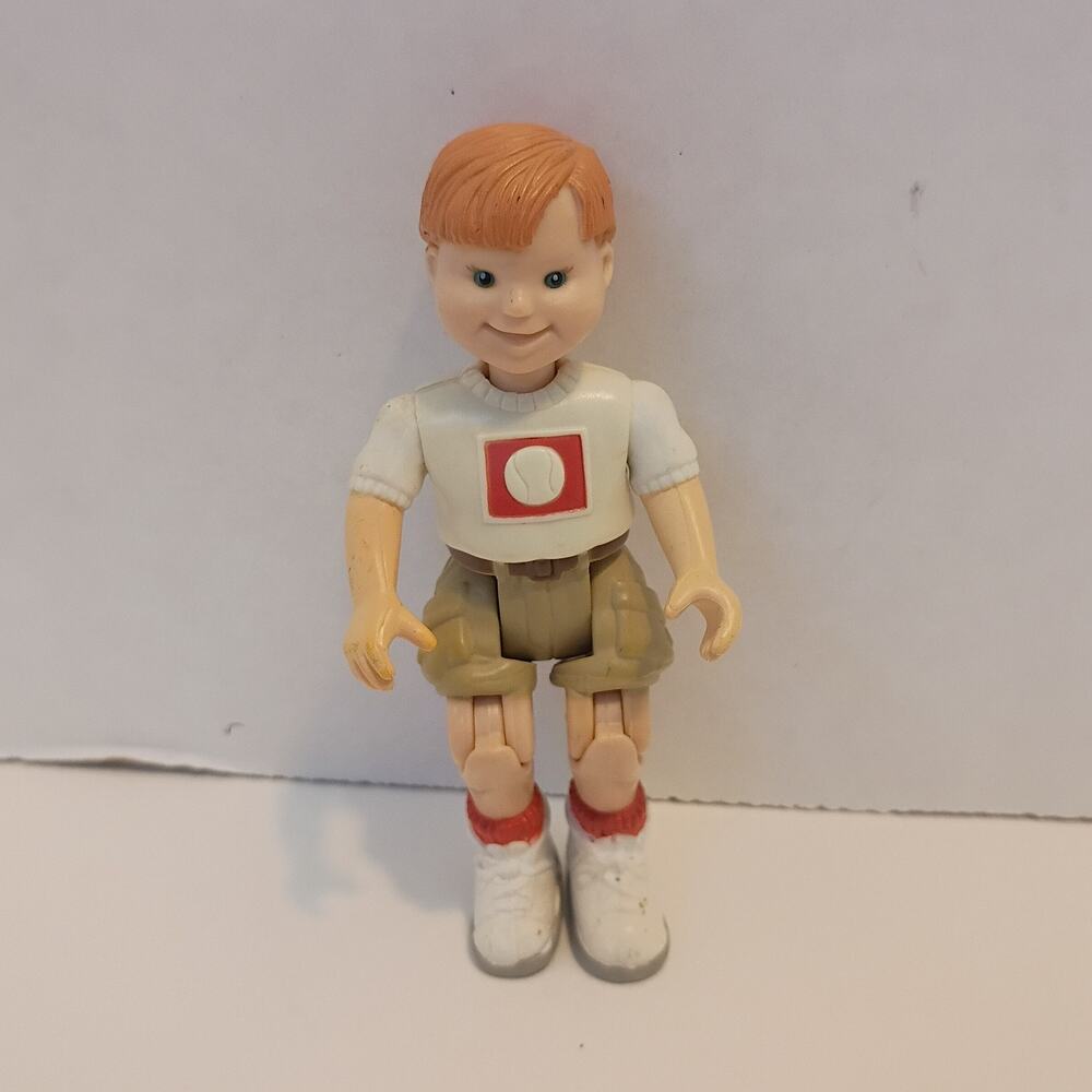 Fisher Price Loving Family Dollhouse Boy Kid Brother Doll 1998 Son In Ball Shirt